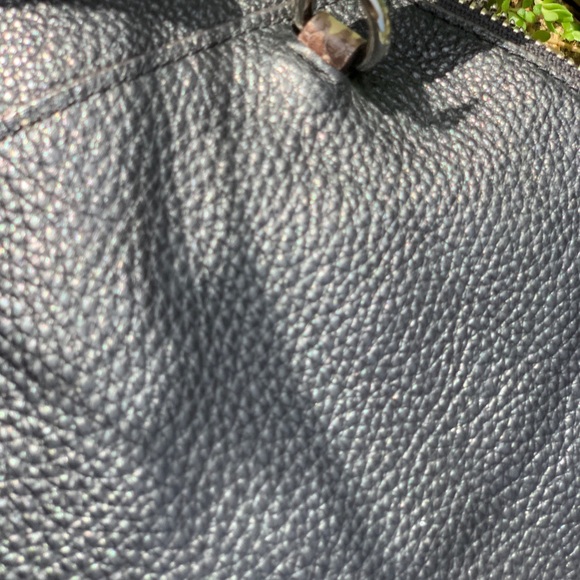 Coach black pebble leather & snakeskin Prairie satchel w/crossbody strap - Picture 13 of 16